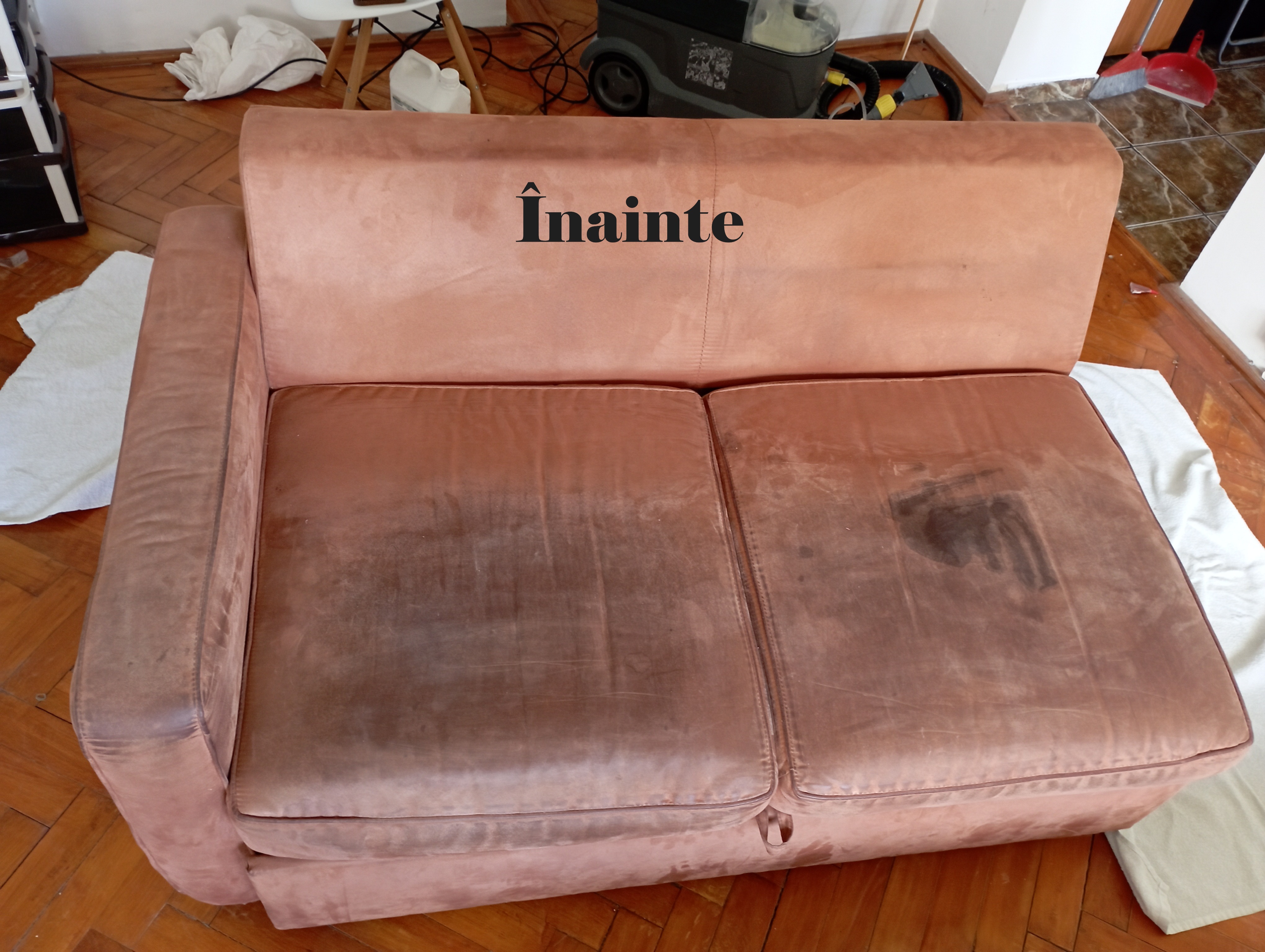 Canapea înainte de curățare - 12 aprilie